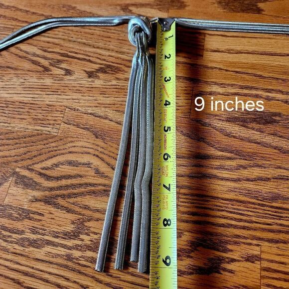 INC International Concepts Double Strand Knotted Long Length Silver Necklace - Picture 8 of 10